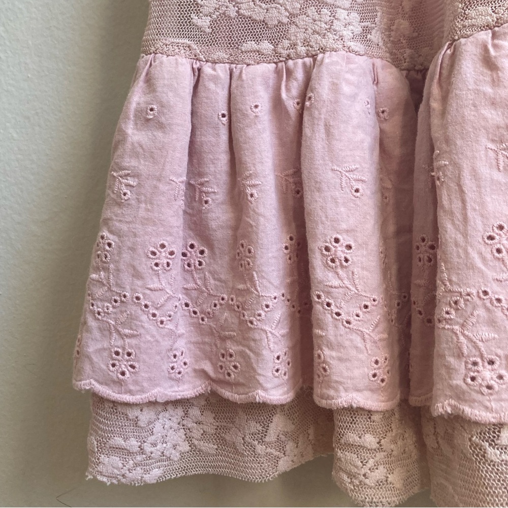 Blush Lace Minidress, Size Large, Zara - Picture 8 of 10